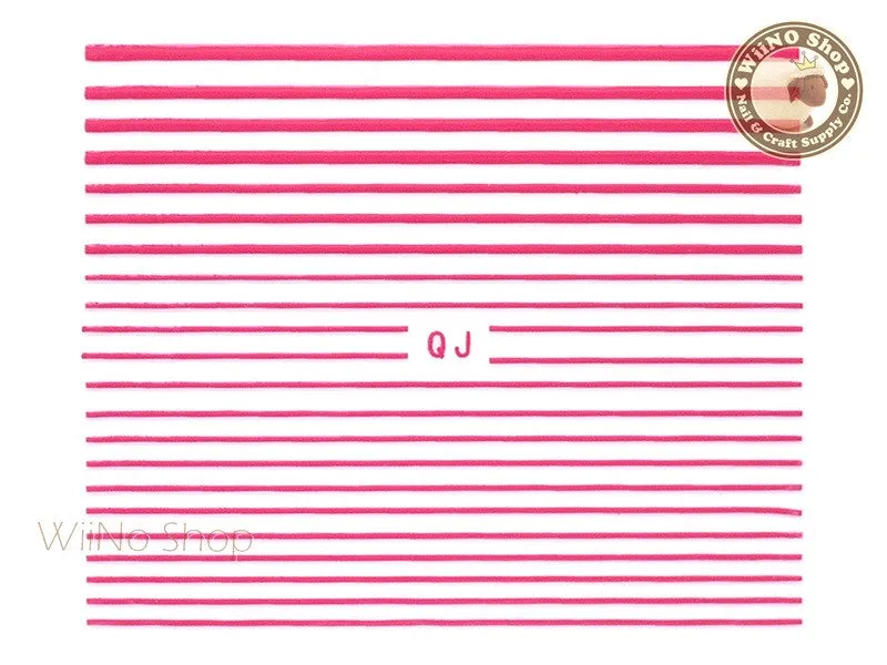 Hot Pink String Line Nail Art Sticker - 1 pc (QJHP)