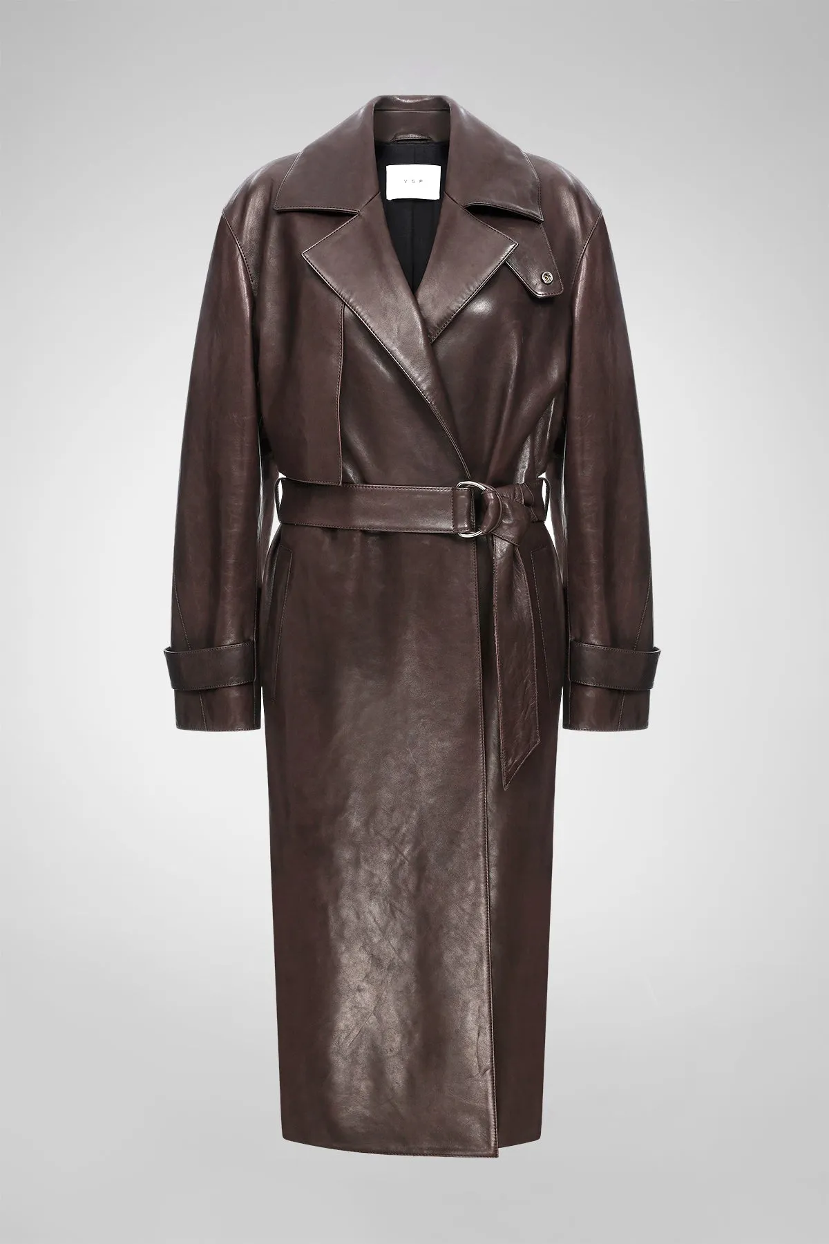 Isabelle - Brown Leather Coat