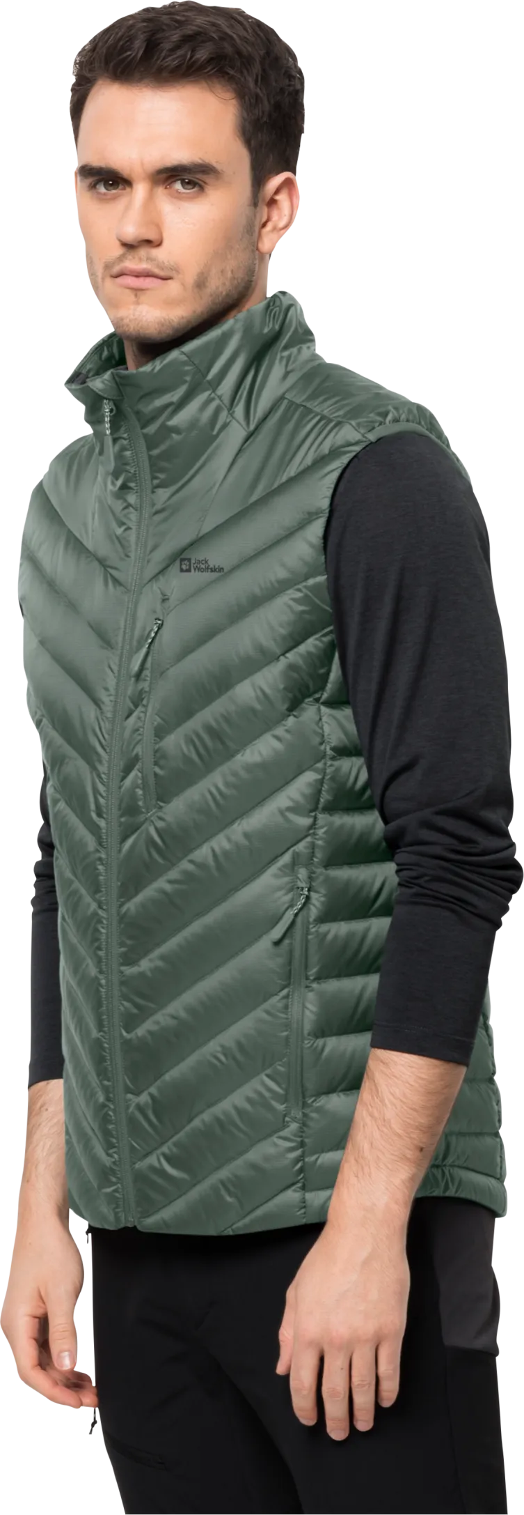 Jack Wolfskin Men&#x27;s Passamani Down Vest Hedge Green | Buy Jack Wolfskin Men&#x27;s Passamani Down Vest Hedge Green here | Outnorth