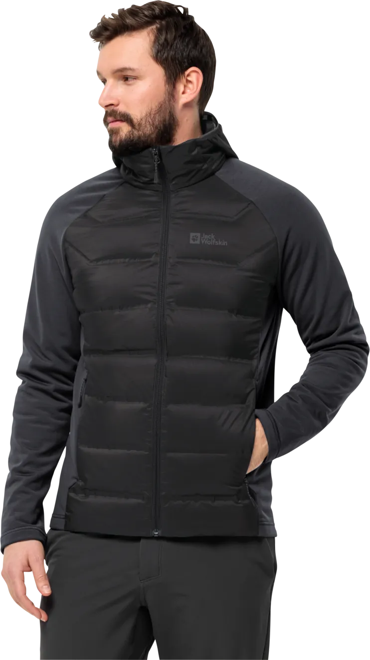 Jack Wolfskin Men&#x27;s Tasman Down Hybrid Black | Buy Jack Wolfskin Men&#x27;s Tasman Down Hybrid Black here | Outnorth