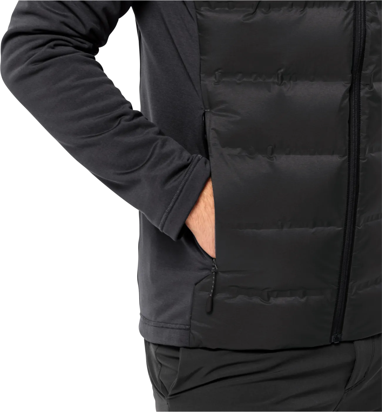 Jack Wolfskin Men&#x27;s Tasman Down Hybrid Black | Buy Jack Wolfskin Men&#x27;s Tasman Down Hybrid Black here | Outnorth