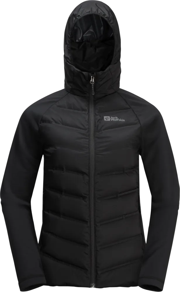 Jack Wolfskin Women&#x27;s Tasman Down Hybrid Black | Buy Jack Wolfskin Women&#x27;s Tasman Down Hybrid Black here | Outnorth