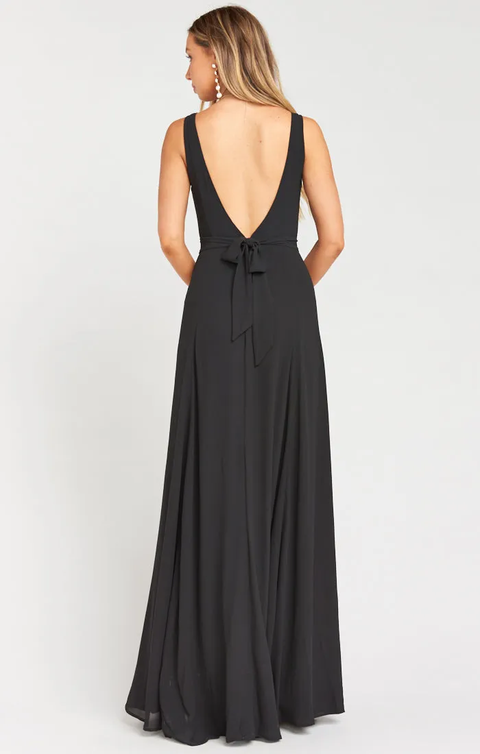 Jenn Maxi Dress ~ Black Chiffon