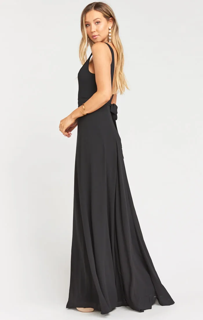 Jenn Maxi Dress ~ Black Chiffon