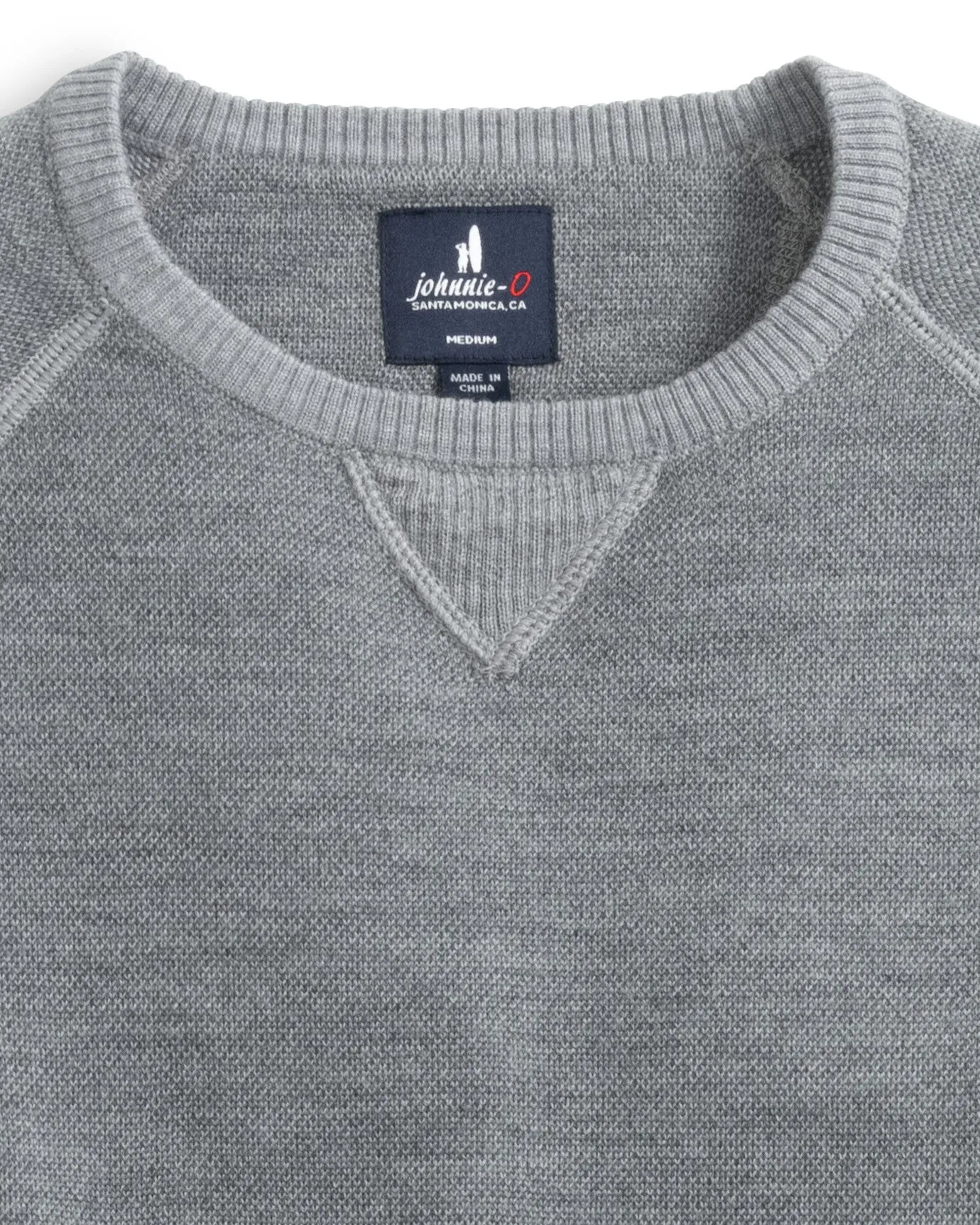 Johnnie-O Merino Wool Crewneck Sweater - Light Gray