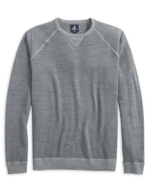 Johnnie-O Merino Wool Crewneck Sweater - Light Gray