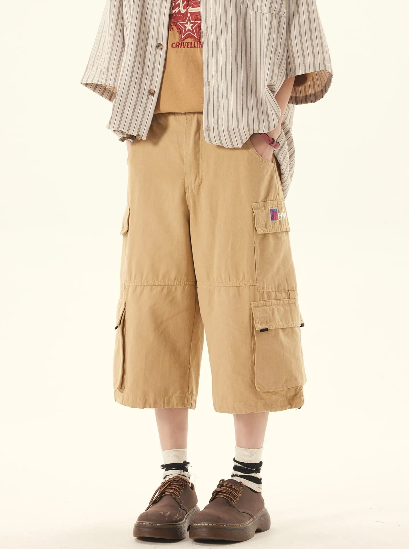 Khaki Cargo Culottes