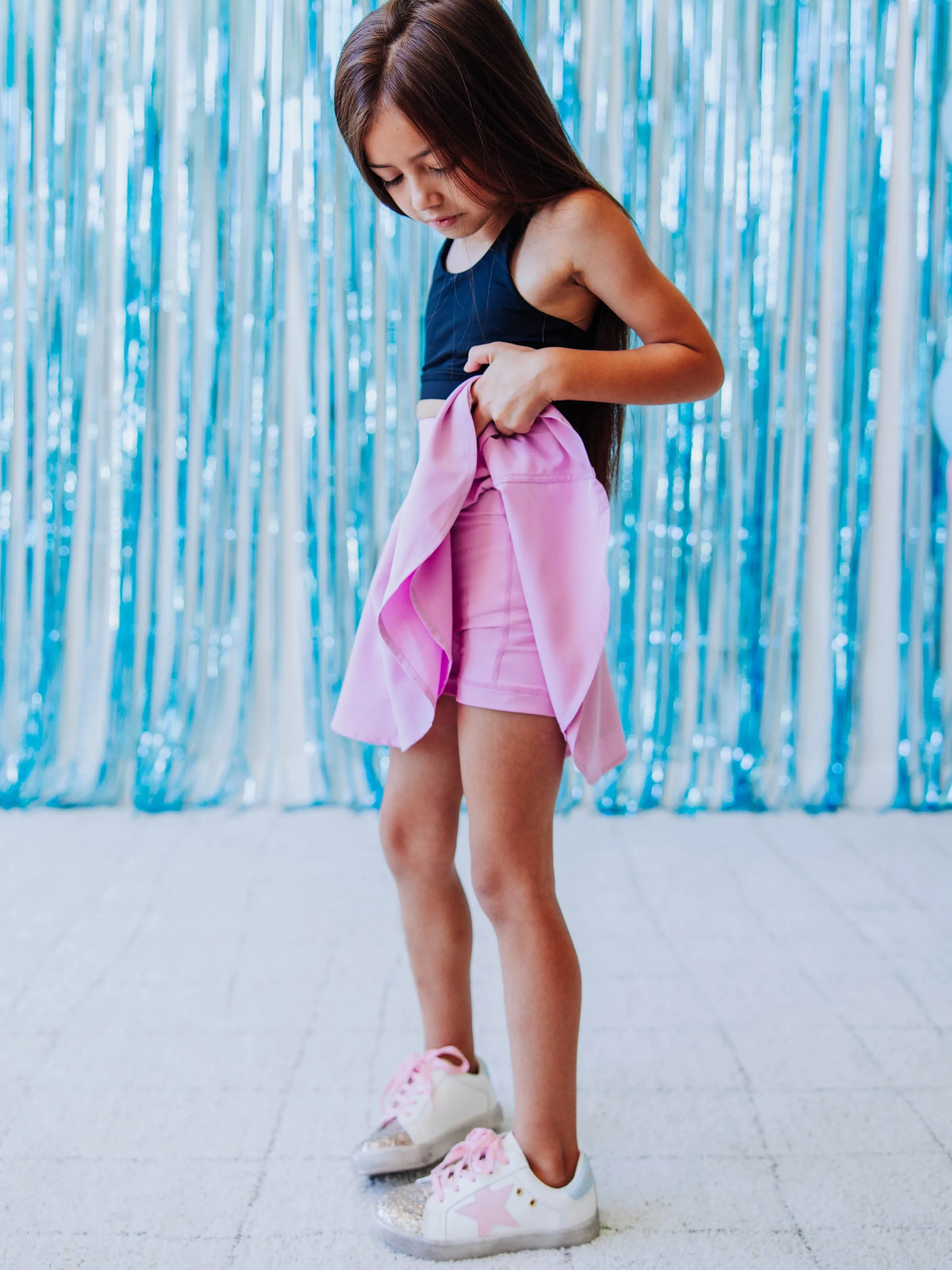 Layered Tennis Skort - Orchid Pink