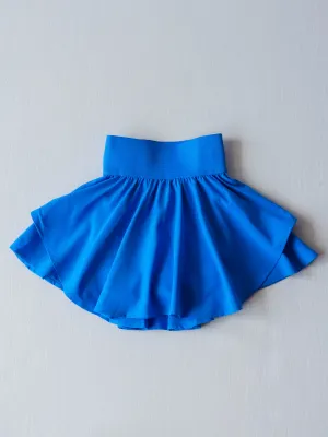 Layered Tennis Skort - Retro Blue