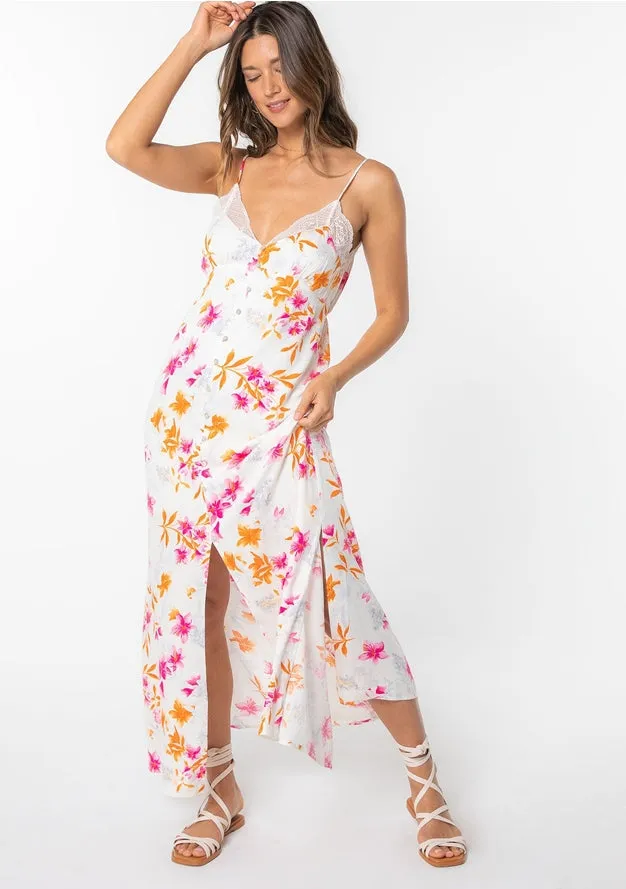 Layla Floral Button Front Cami Maxi Dress