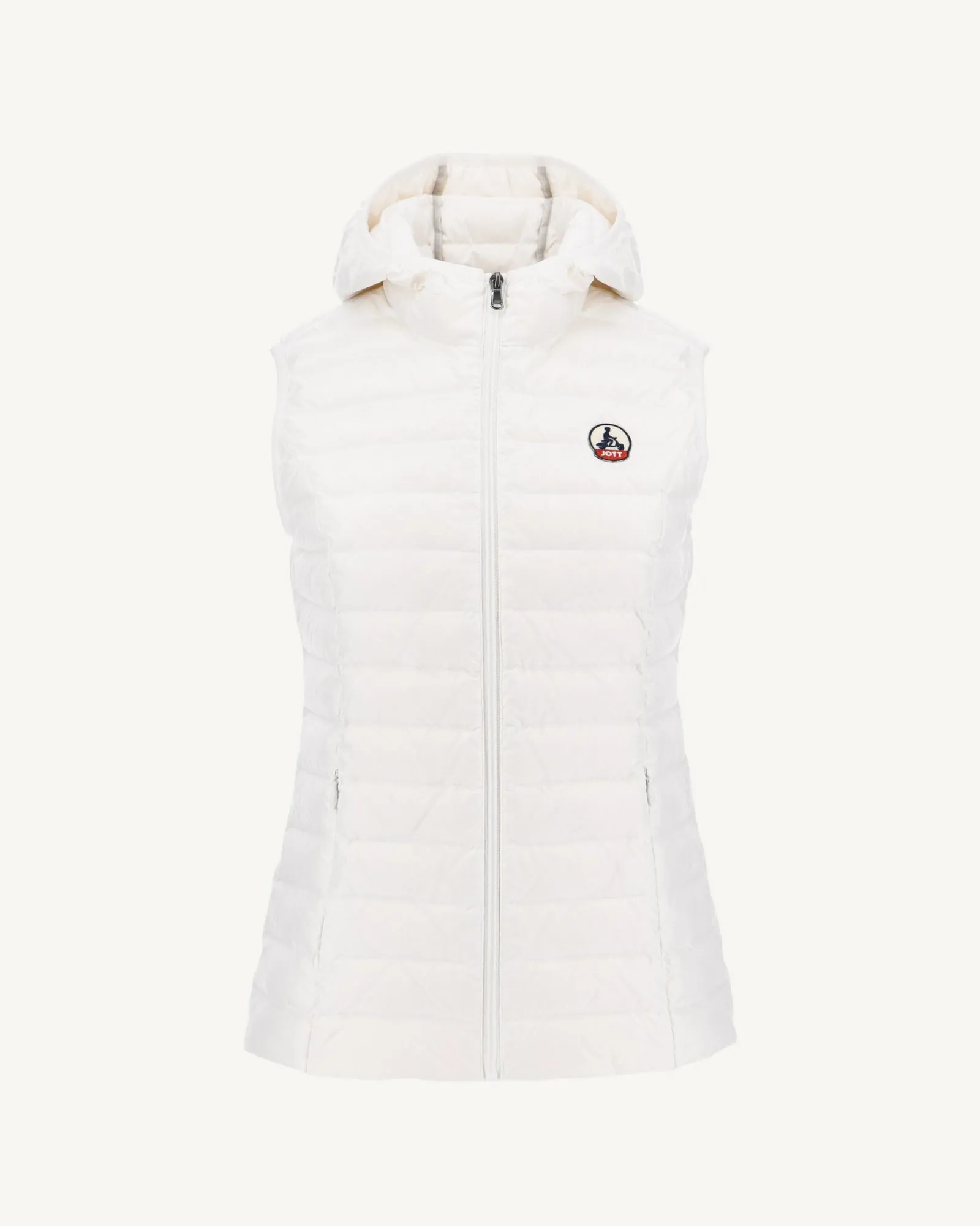 Light sleeveless down jacket White Mali