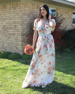 Lilyana Ivory Floral Maxi Dress