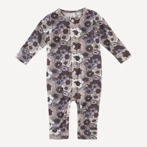 long sleeve button sport jumpsuit | spooky mid-century floral | lenzing modal