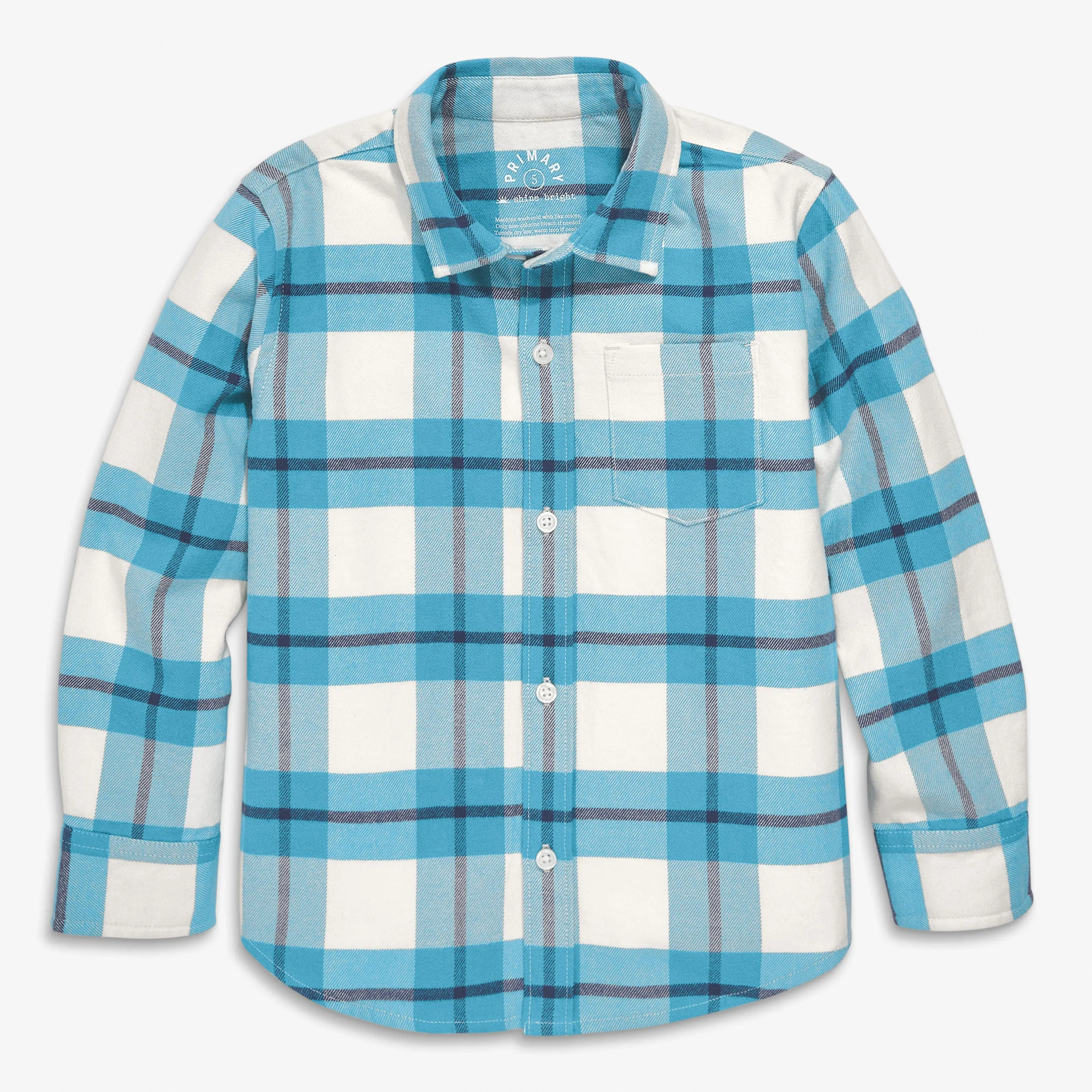 Long sleeve flannel plaid button down