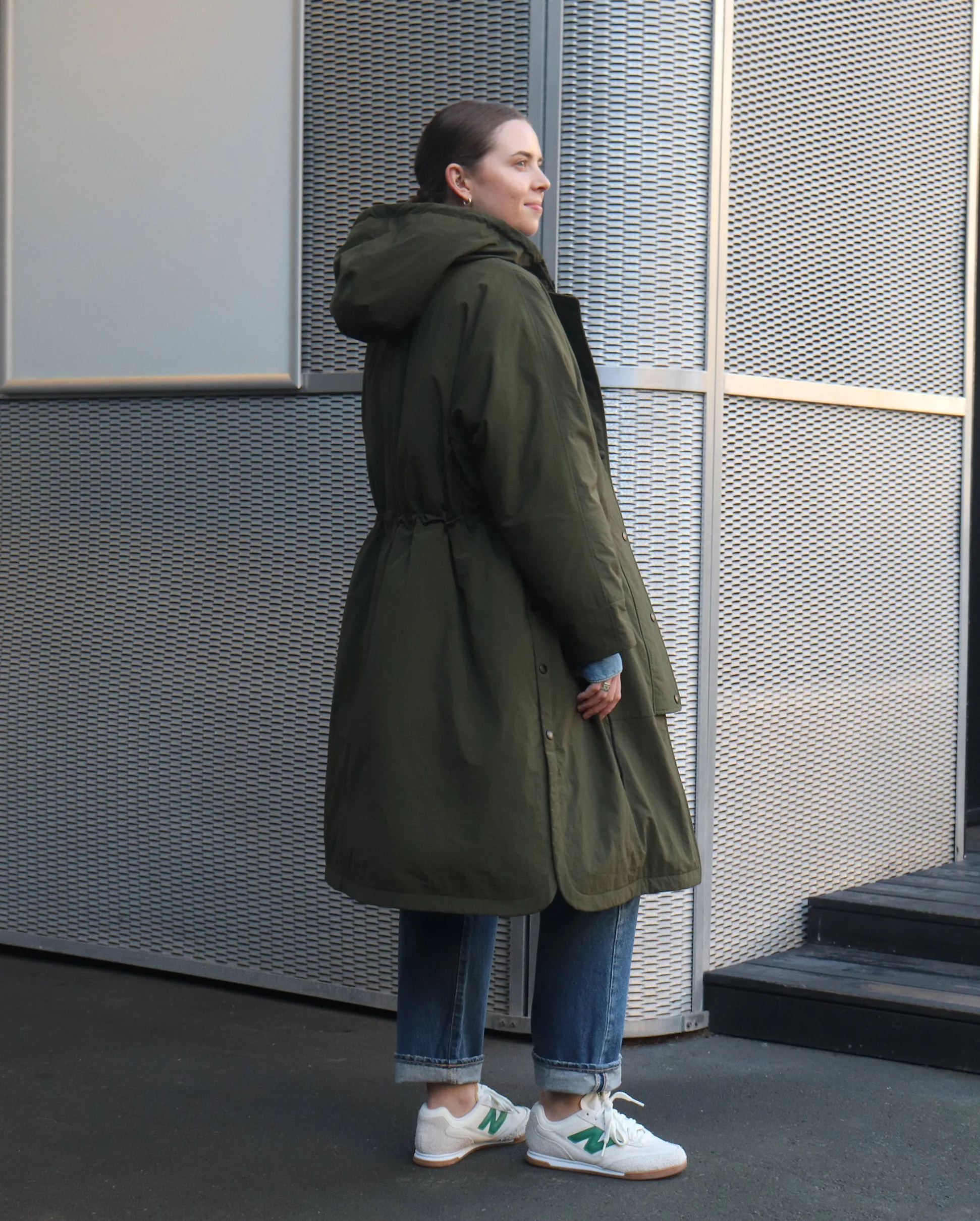 LONG TECHNICAL CAPE 102CM / ARMY GREEN