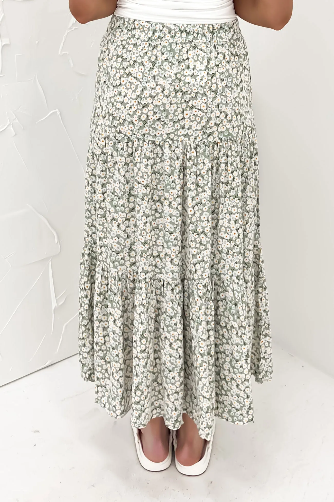 Maddison Tiered Maxi Skirt Print