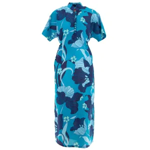 Mandarin Maxi Dress - Blue Dream