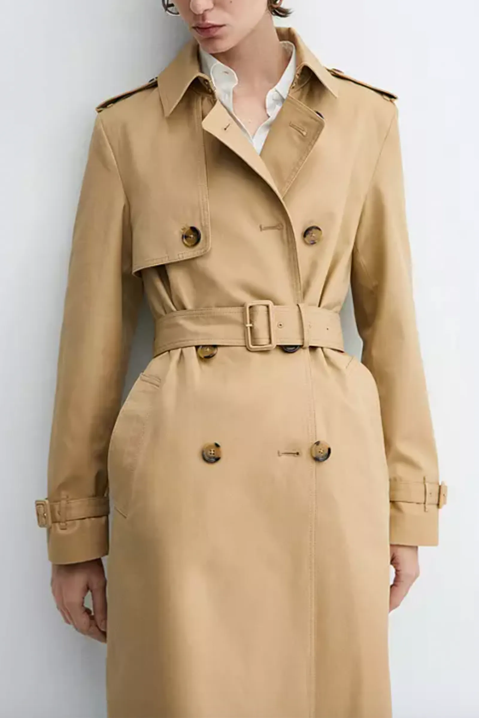 Mango Polana Double Breasted Trench Coat