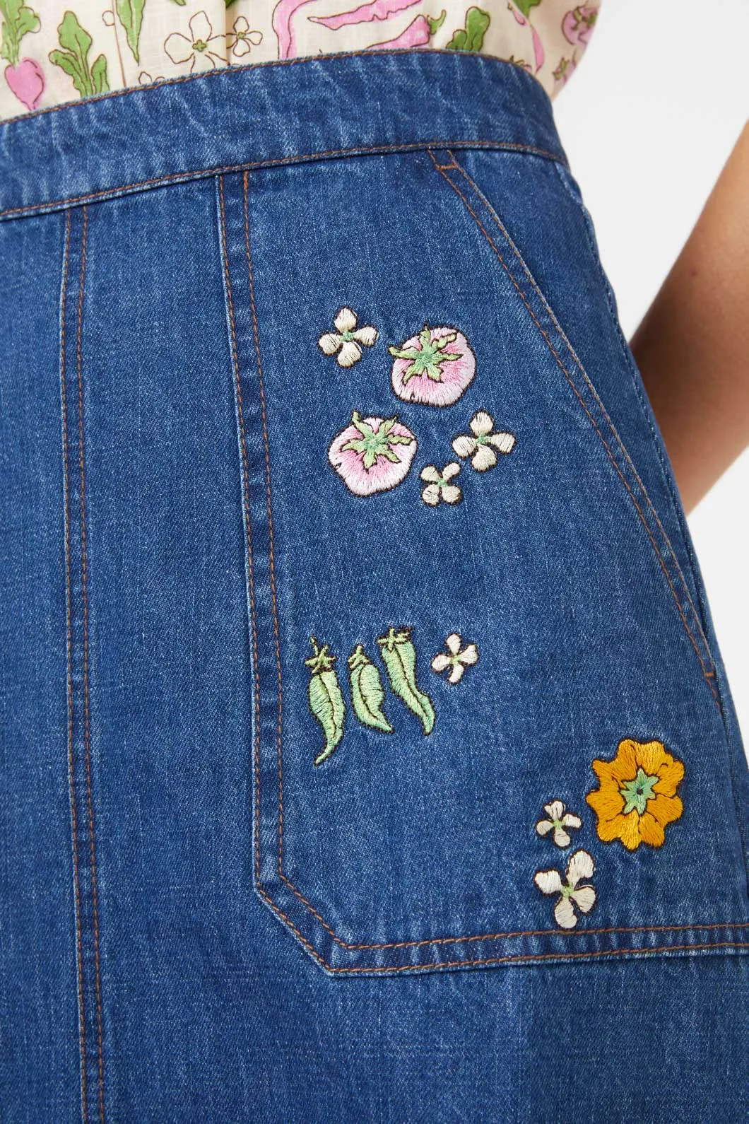 Market Day Embroidered Skirt