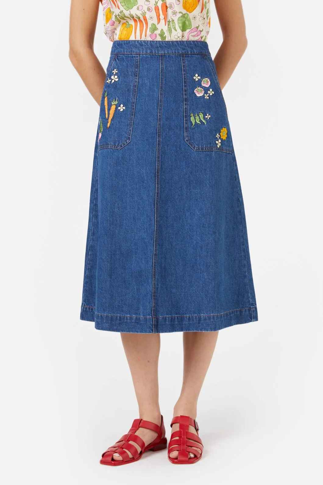 Market Day Embroidered Skirt