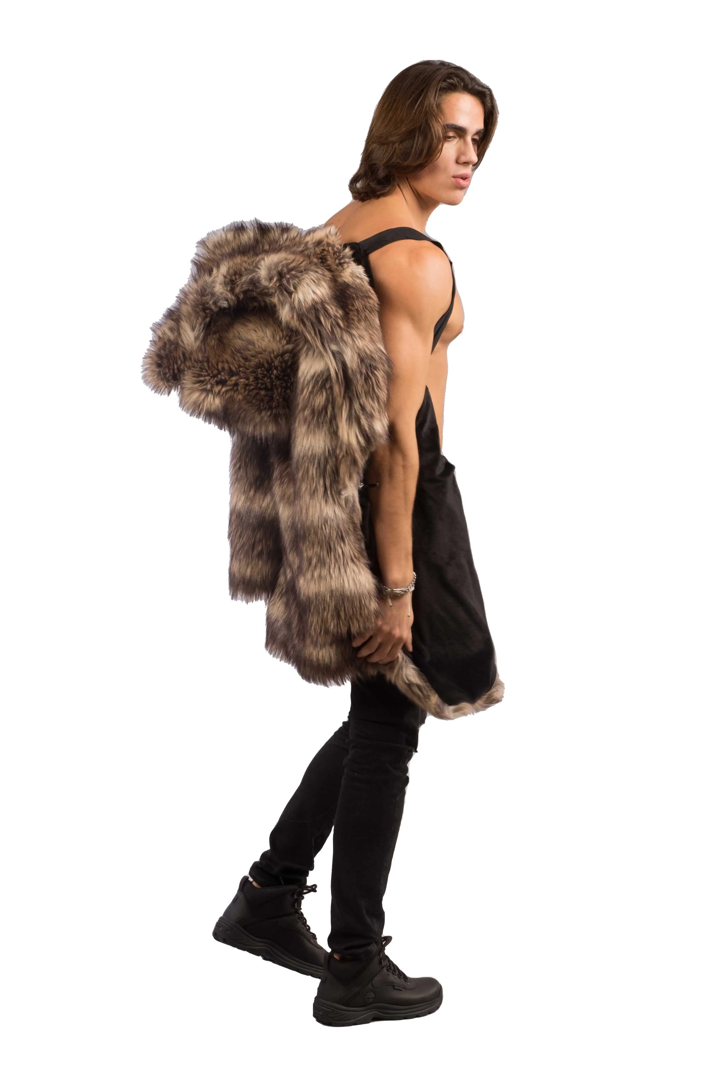 Men's Short Desert Warrior Coat in "Aussie Wolf"