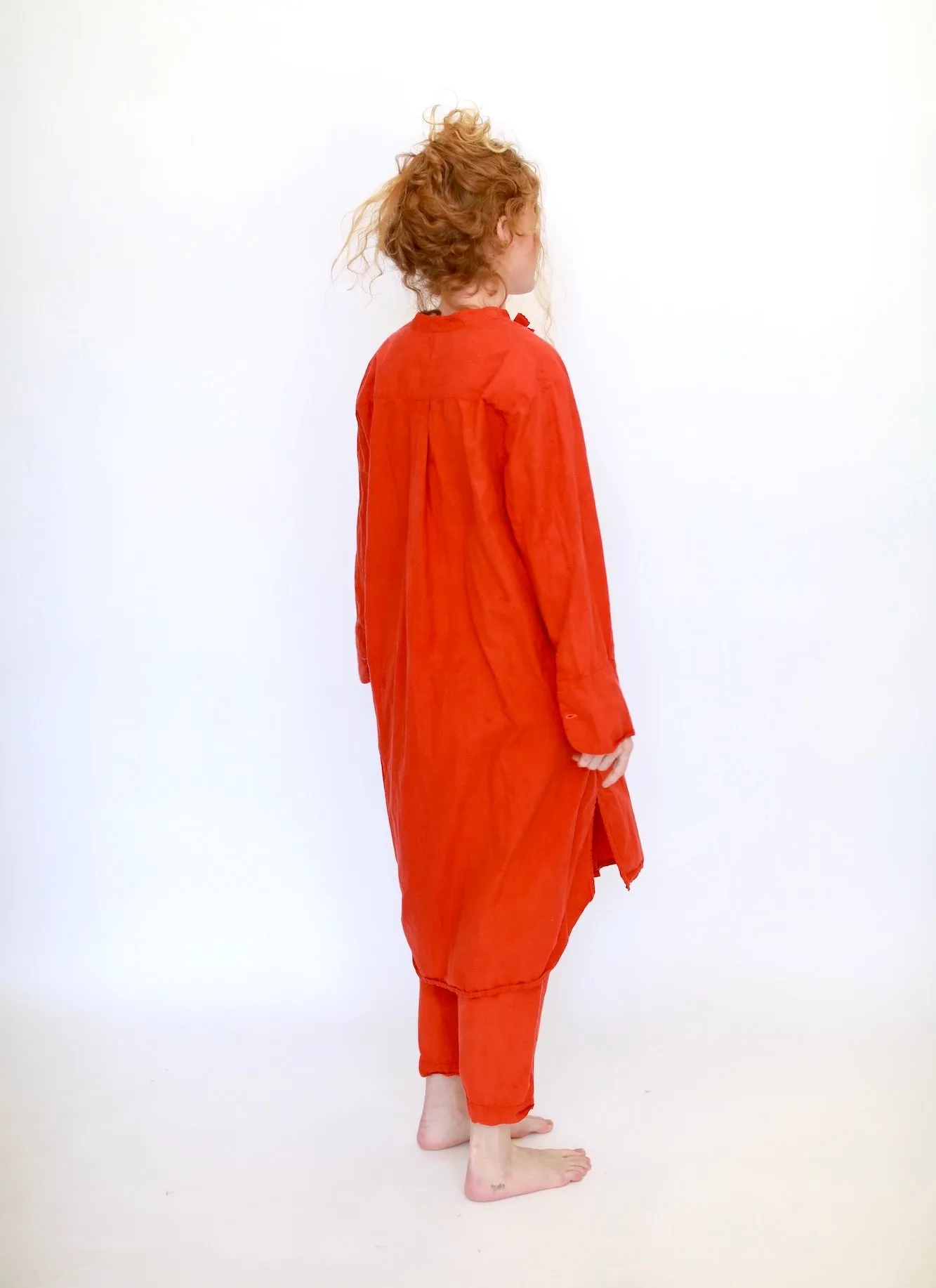 Nightshirt with Ruffles,  Tomato