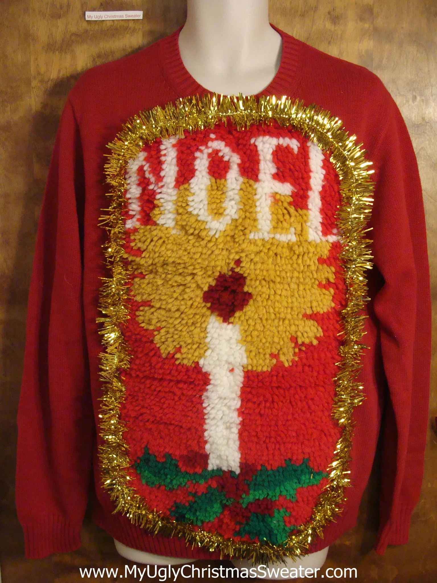 NOEL Hook Rug Best Ugly Christmas Sweater