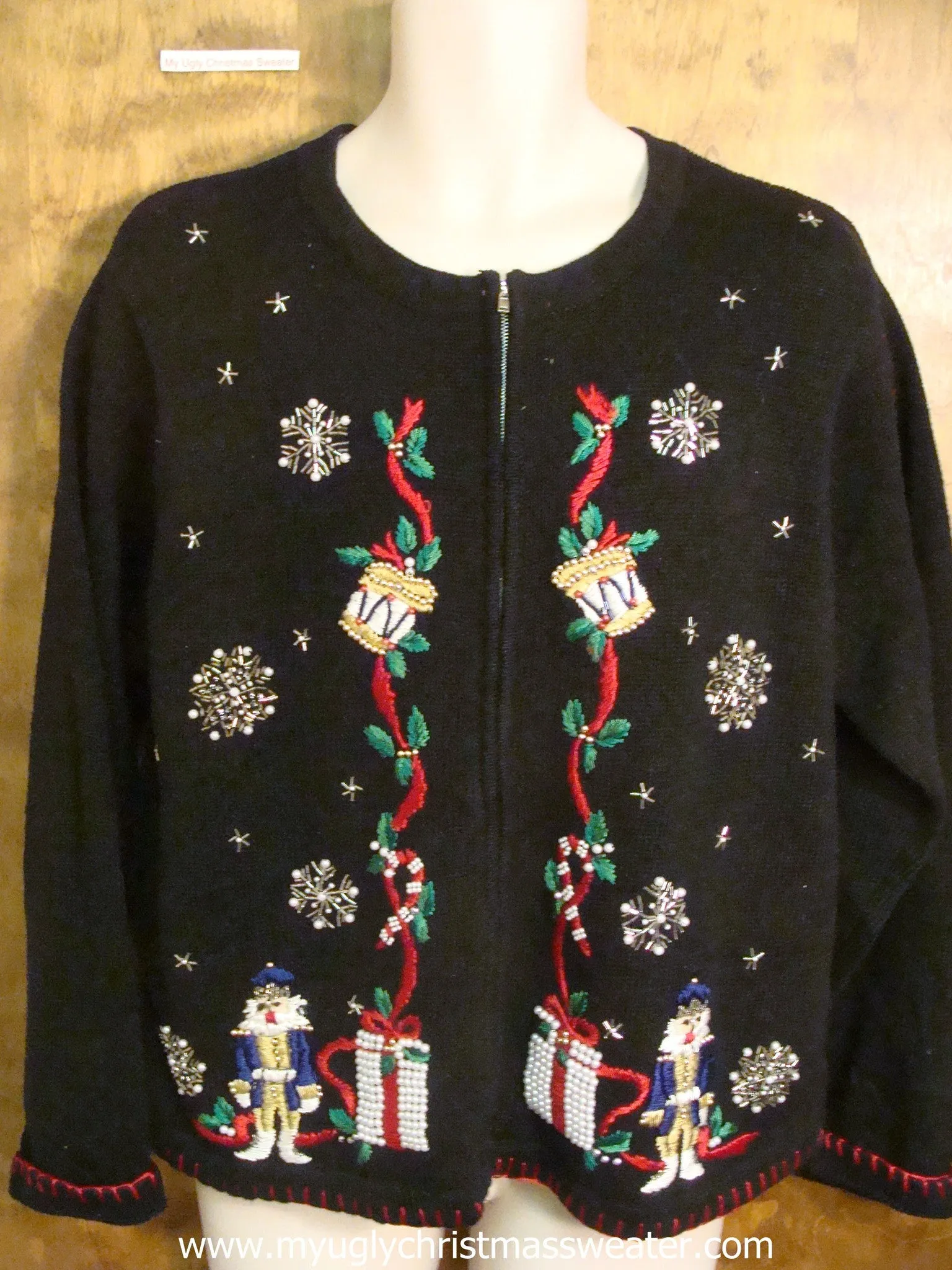 Nutcrackers and Drums Christmas Party Sweater