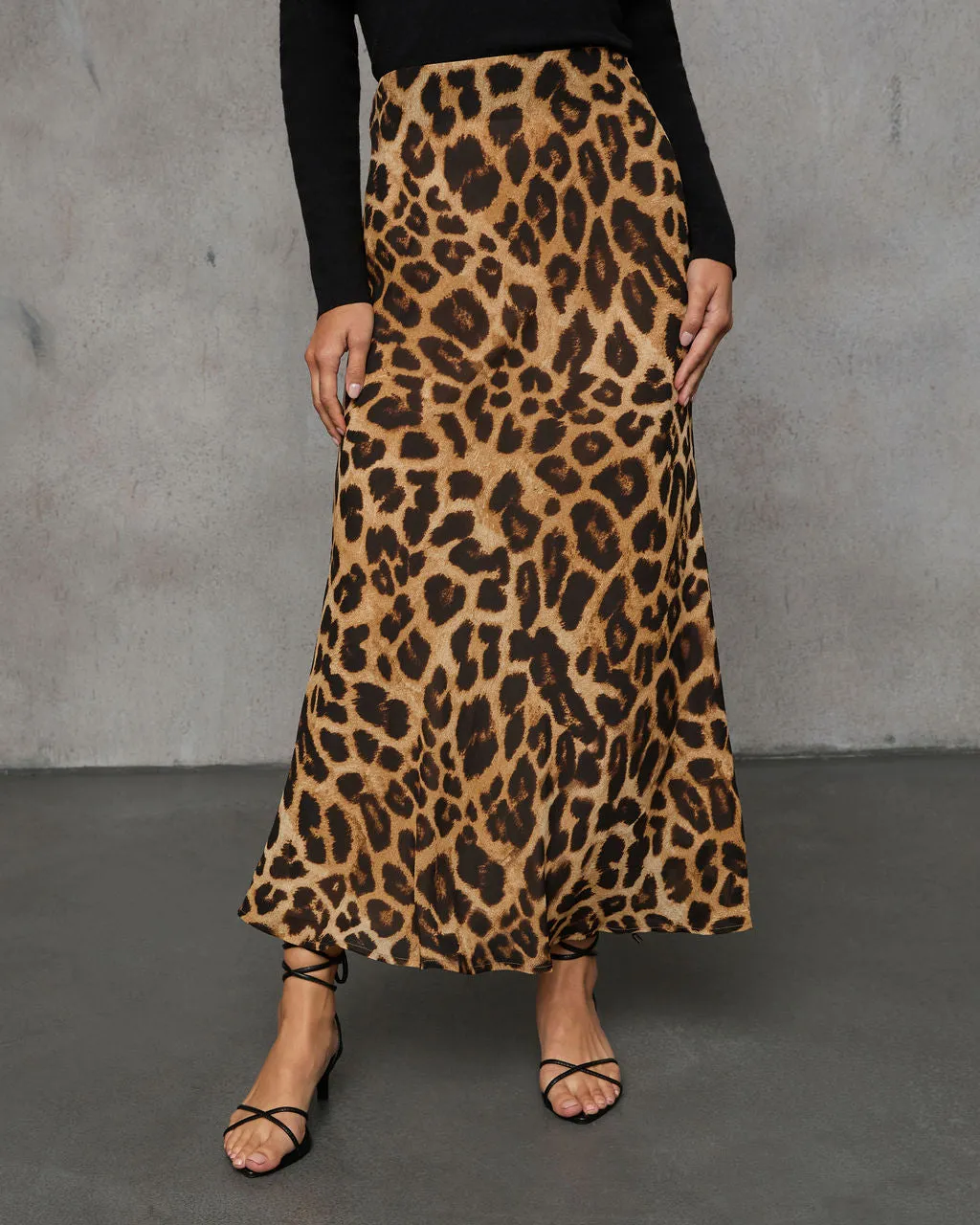 Off The Clock Animal Print Maxi Skirt