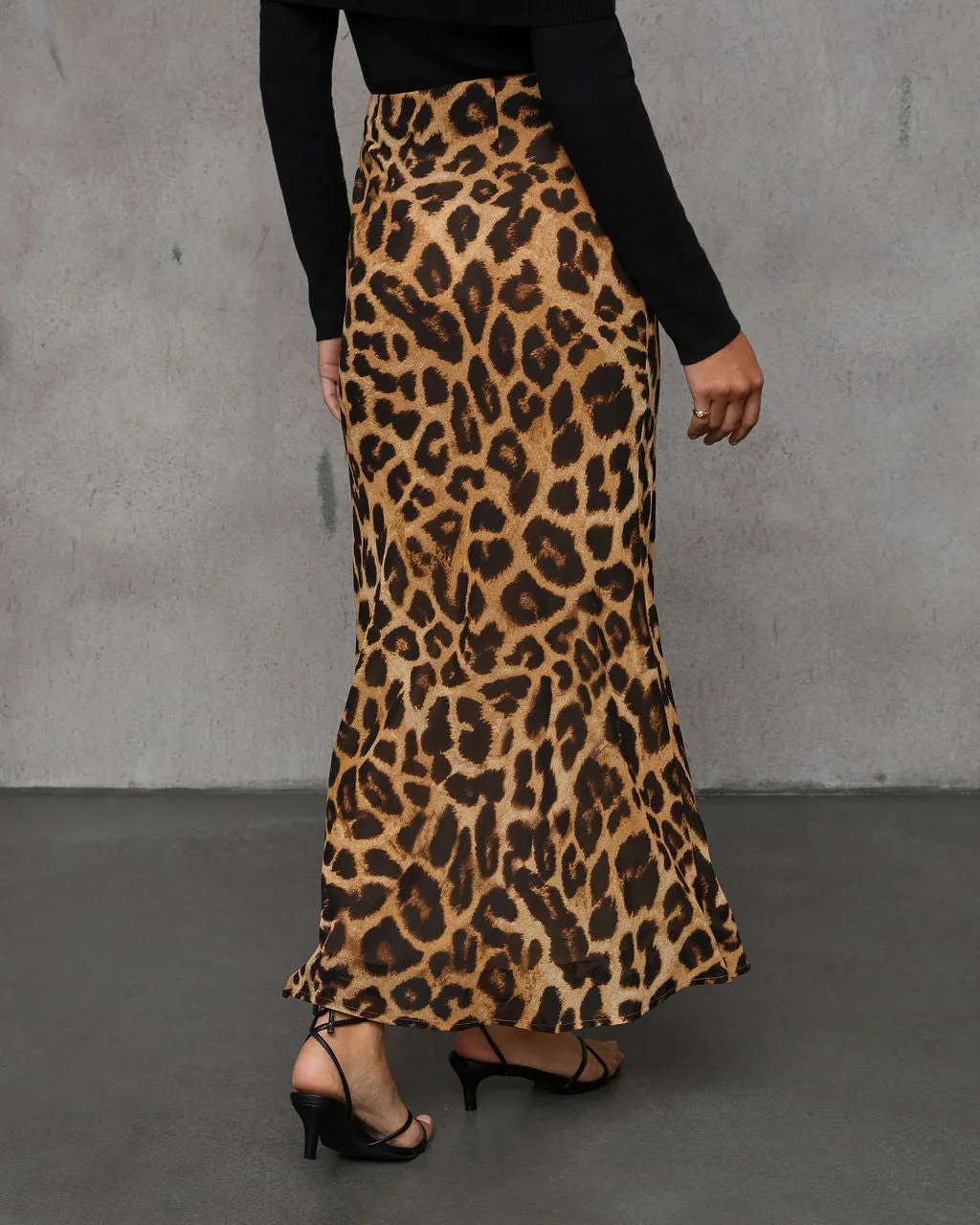 Off The Clock Animal Print Maxi Skirt