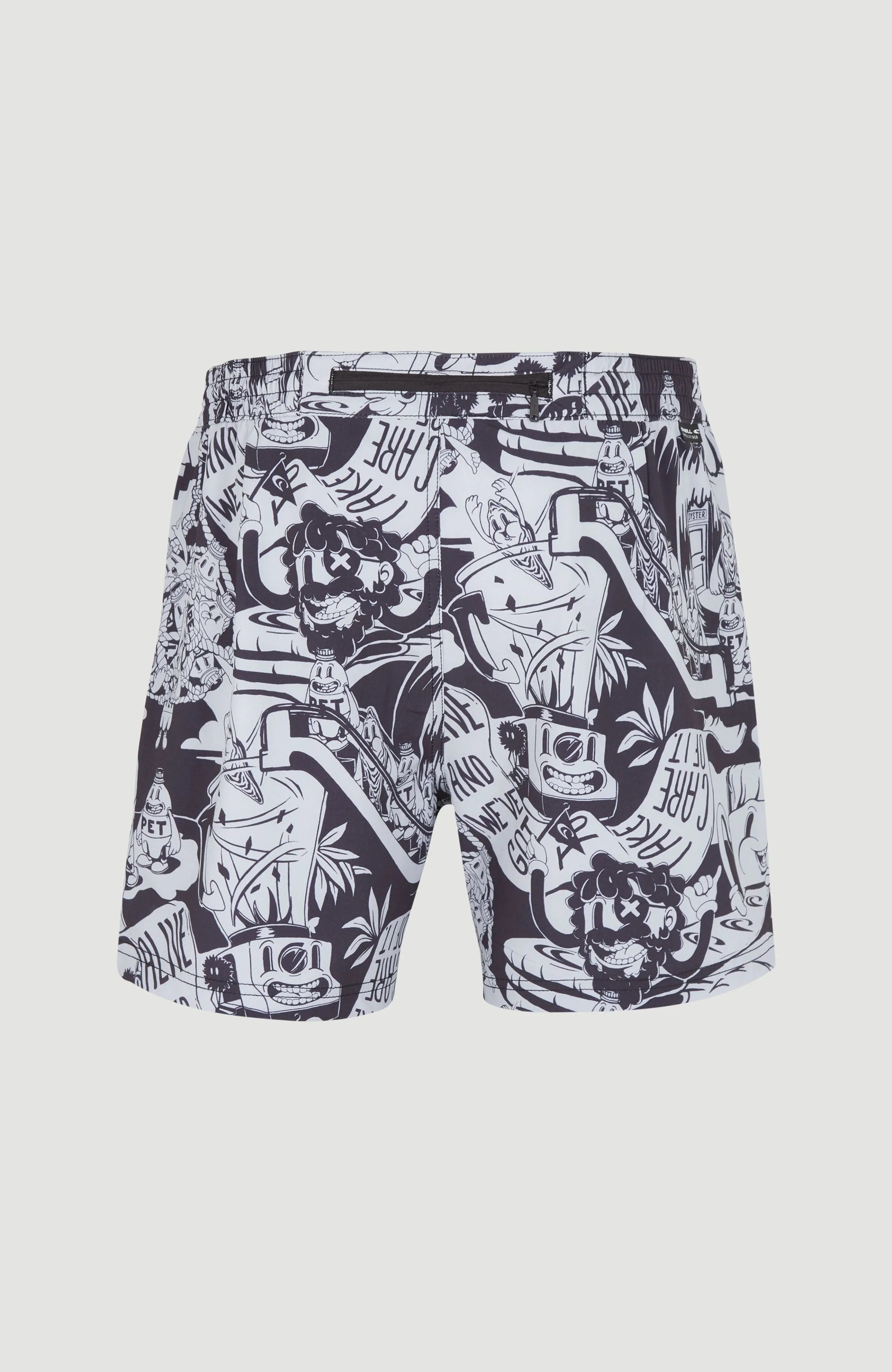 Packable All Over Print 15'' Hybrid Shorts | Black Oyster