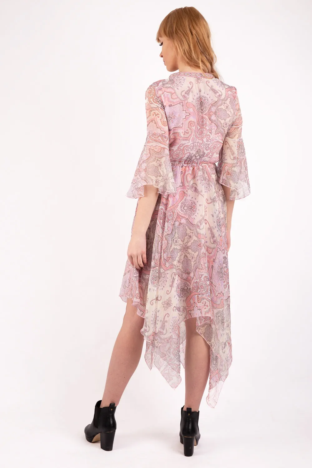 Paisley Print Floaty Maxi Frill Dress