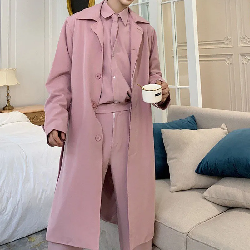 Pink Suit Trench Coat