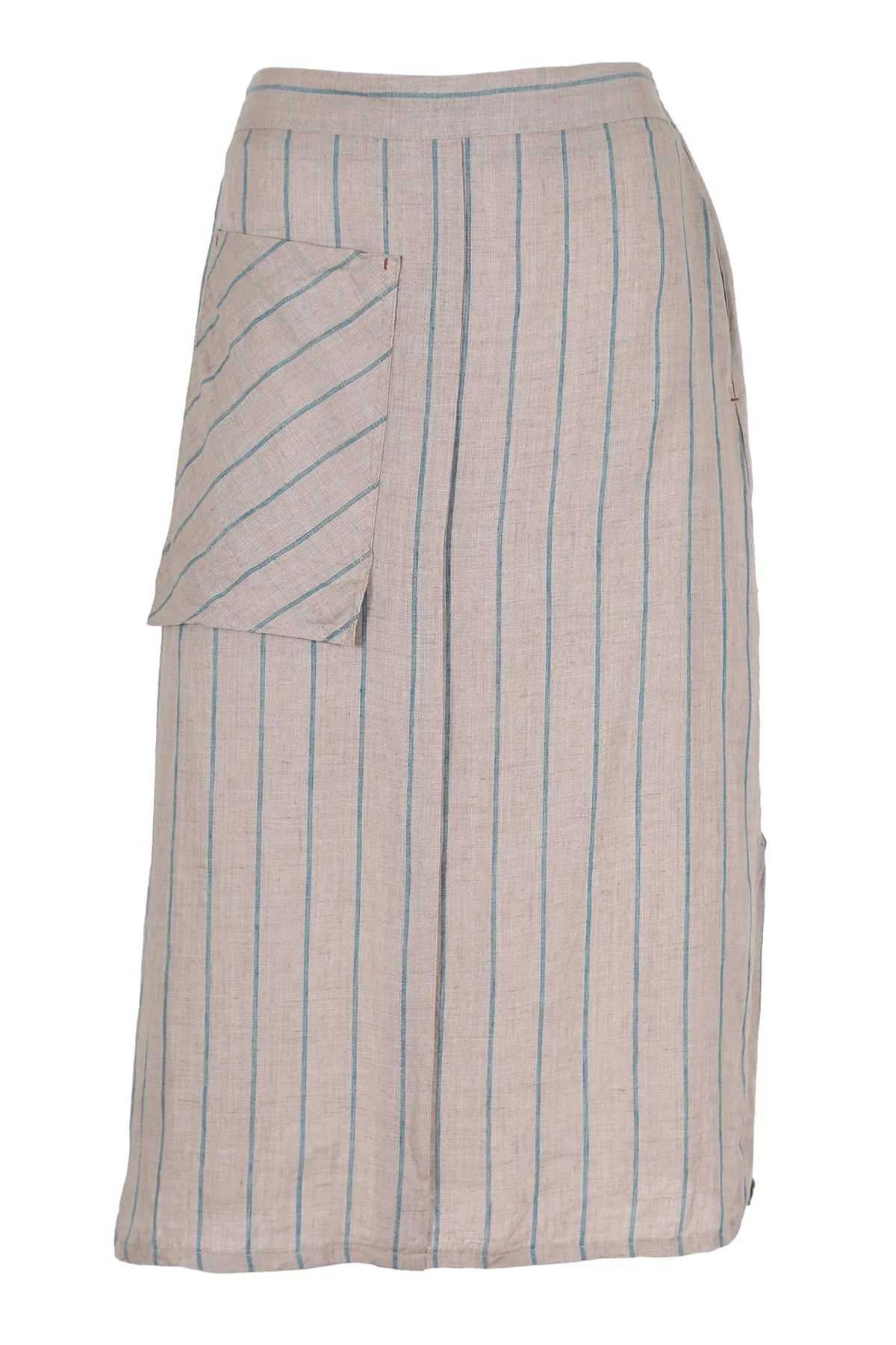 Powerline Skirt Beige in Linen Slub