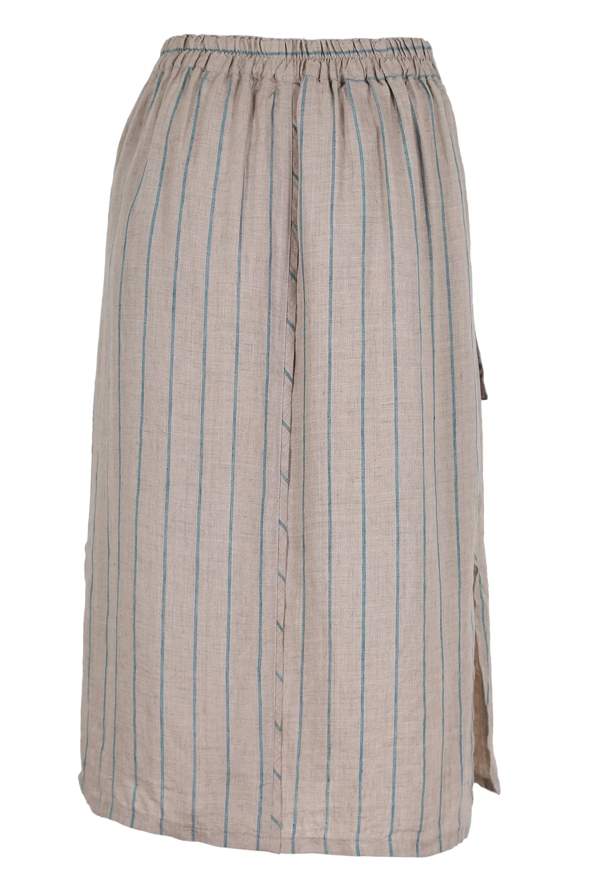 Powerline Skirt Beige in Linen Slub