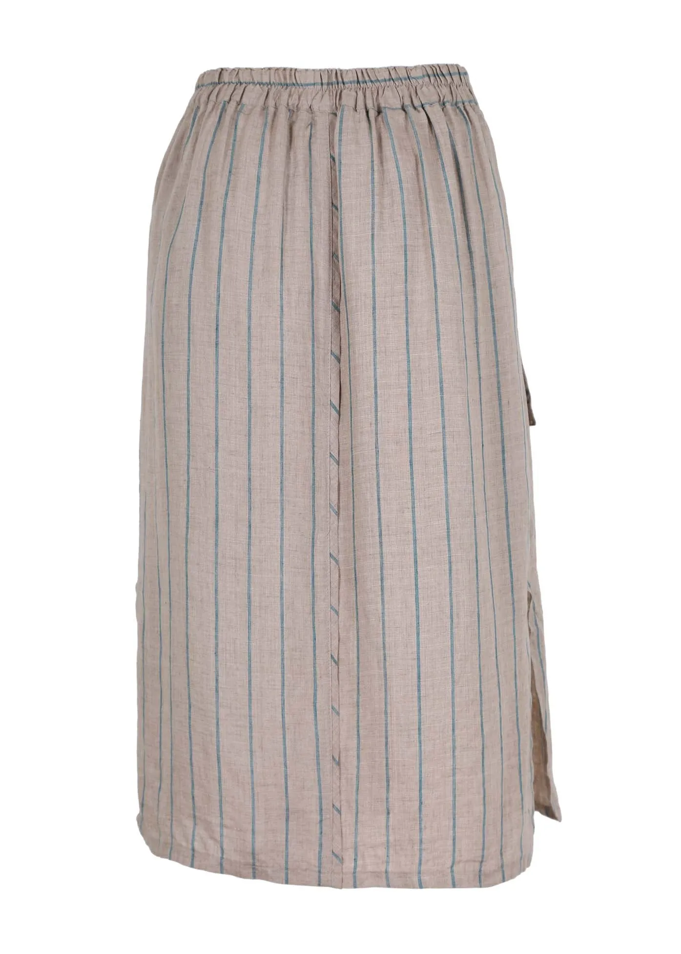 Powerline Skirt Beige in Linen Slub