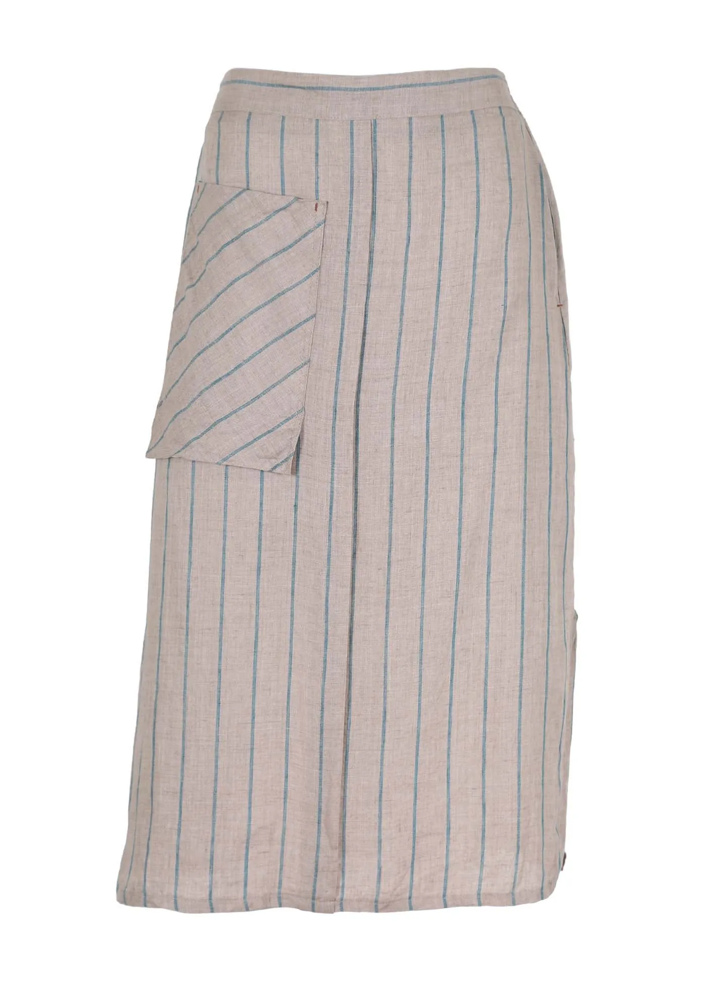 Powerline Skirt Beige in Linen Slub