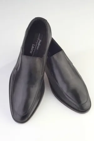 "Carlyle" Black Frederico Leone Tuxedo Shoes