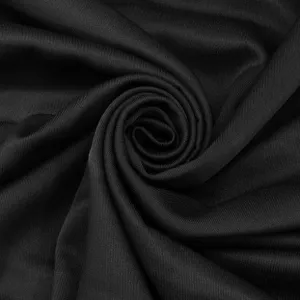 Remnant 10424, Rayon Twill Jacketing (designer deadstock), Deep Black, 75"  (2.1 yard) bolt end cut