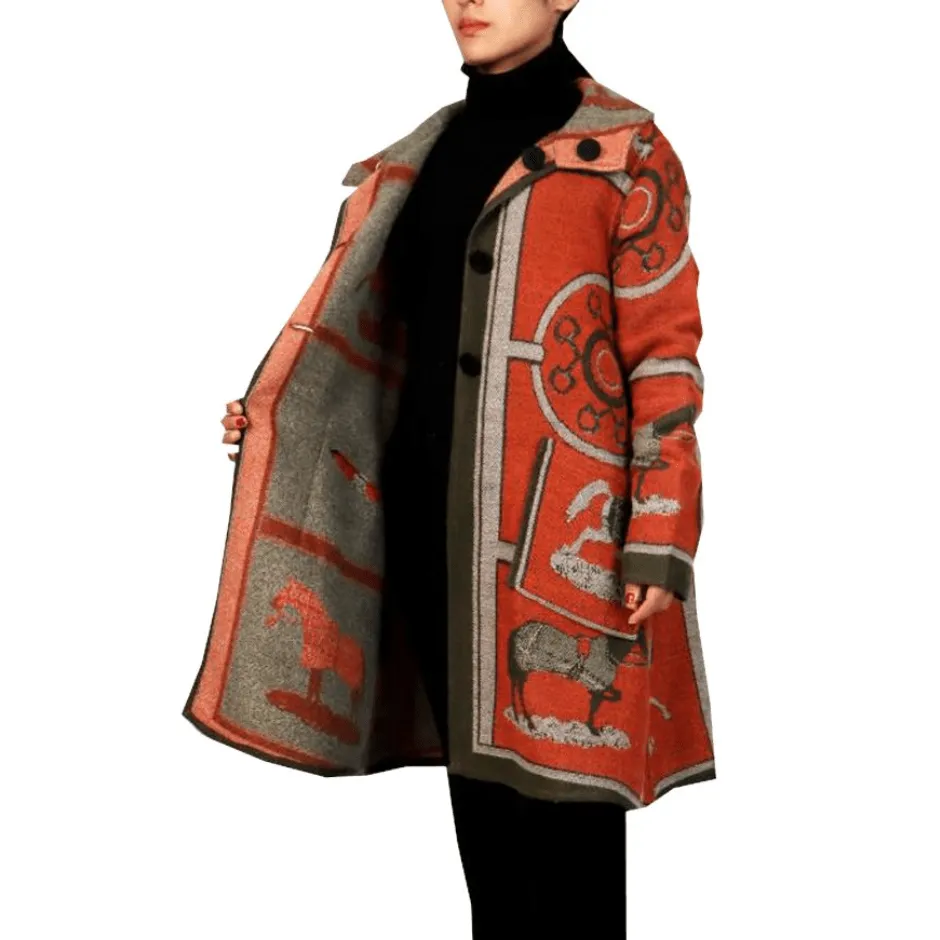 Reversible Coat - Orange