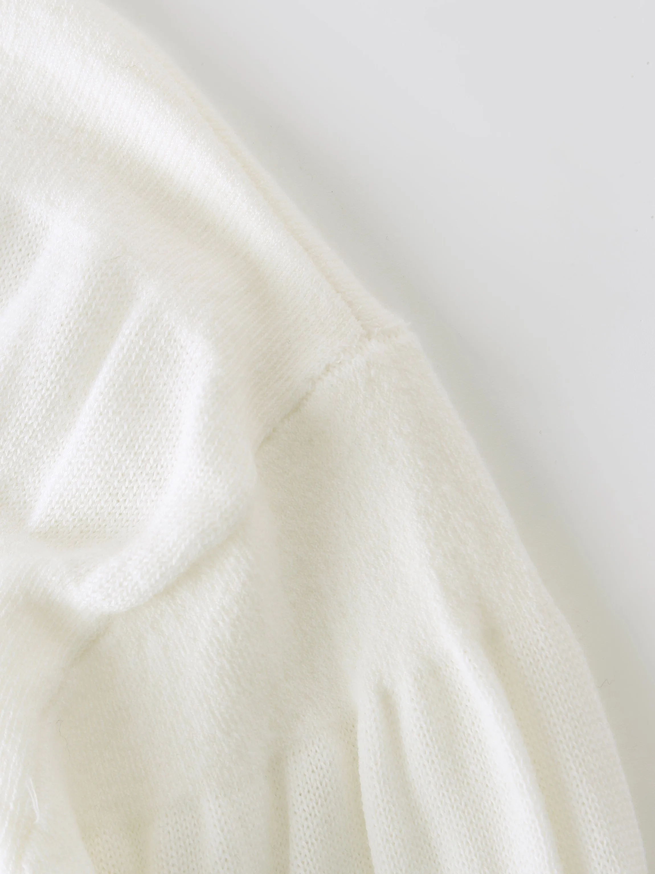 Ruched Sweater-White