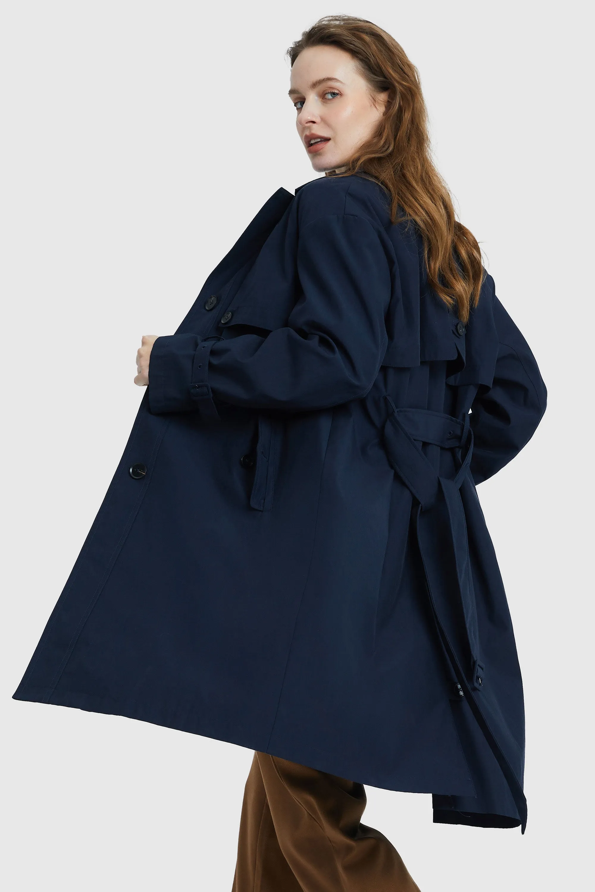 Single-Breasted Belted Trench