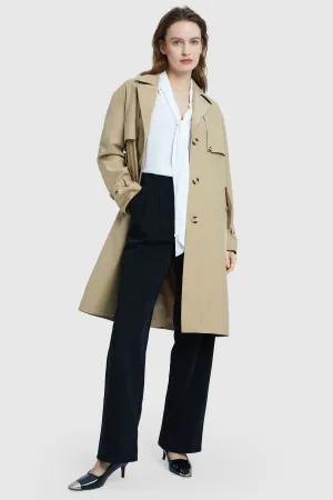 Single-Breasted Belted Trench