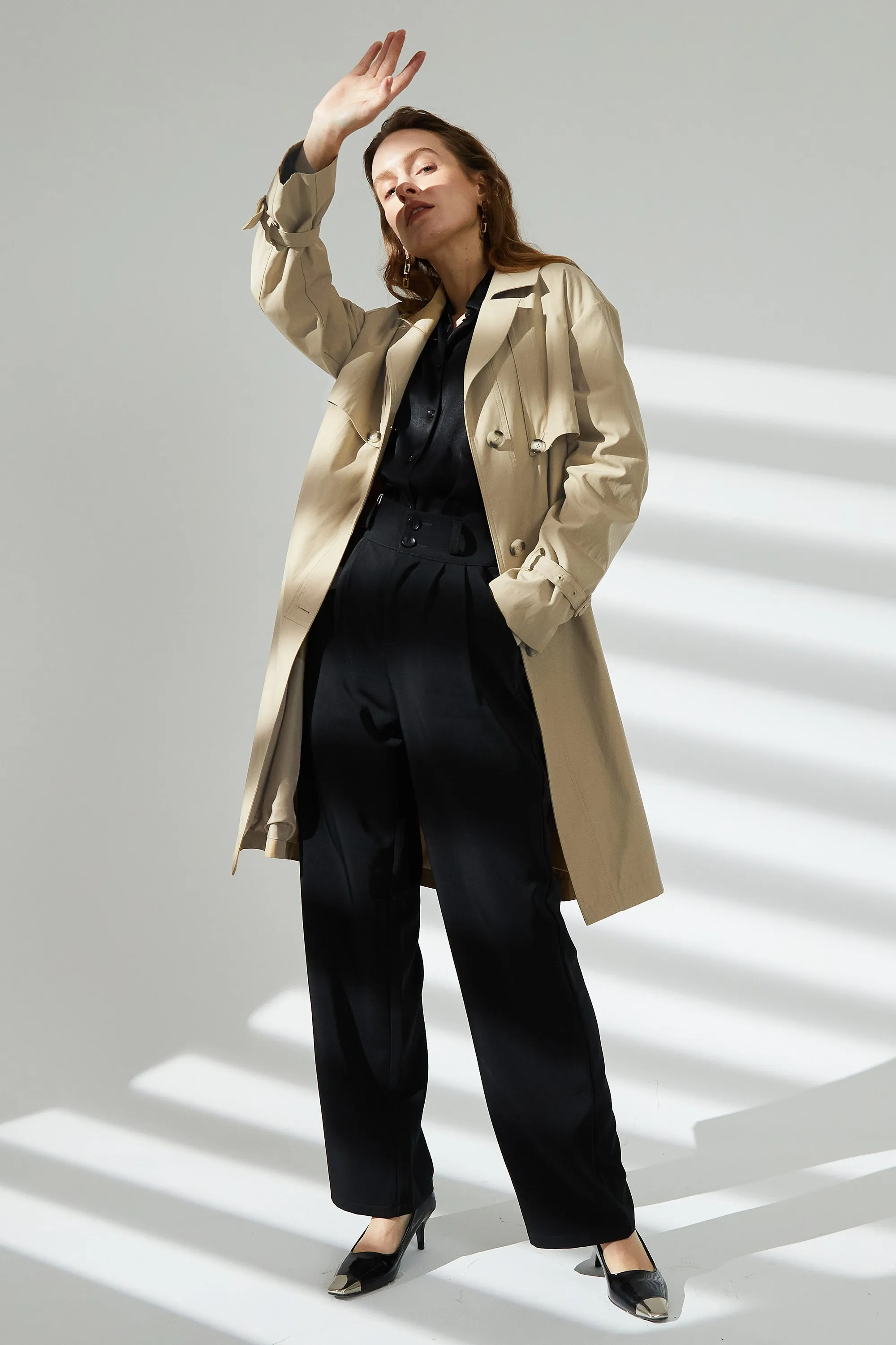 Single-Breasted Belted Trench