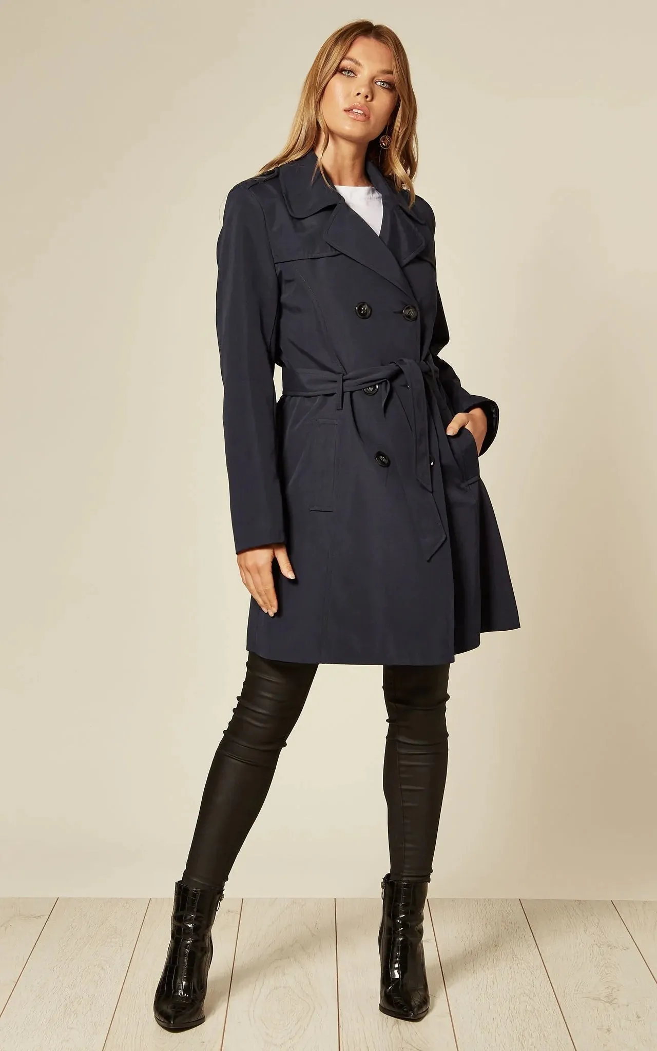 Spring/Summer Military Double Breasted Trench Coat (9049-SP)