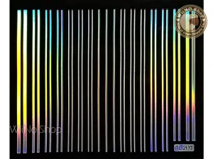 Stripe Line Silver Holographic Adhesive Nail Art Sticker - 1 pc (TL201)