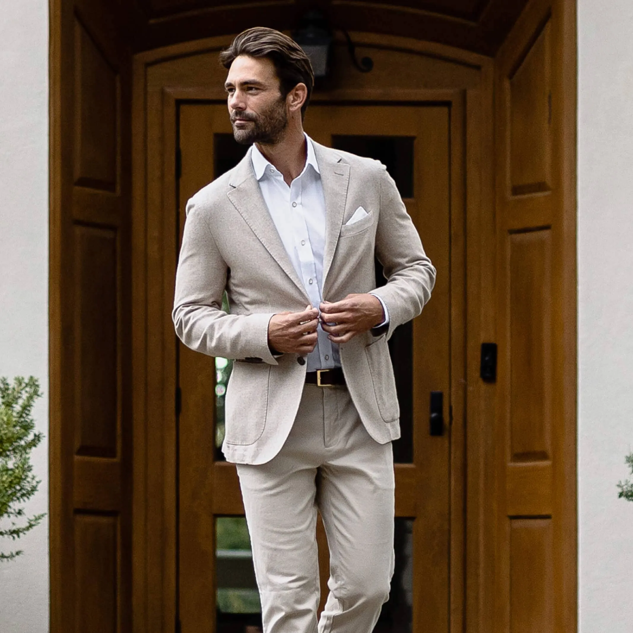 The Khaki Abbington Herringbone Sportcoat