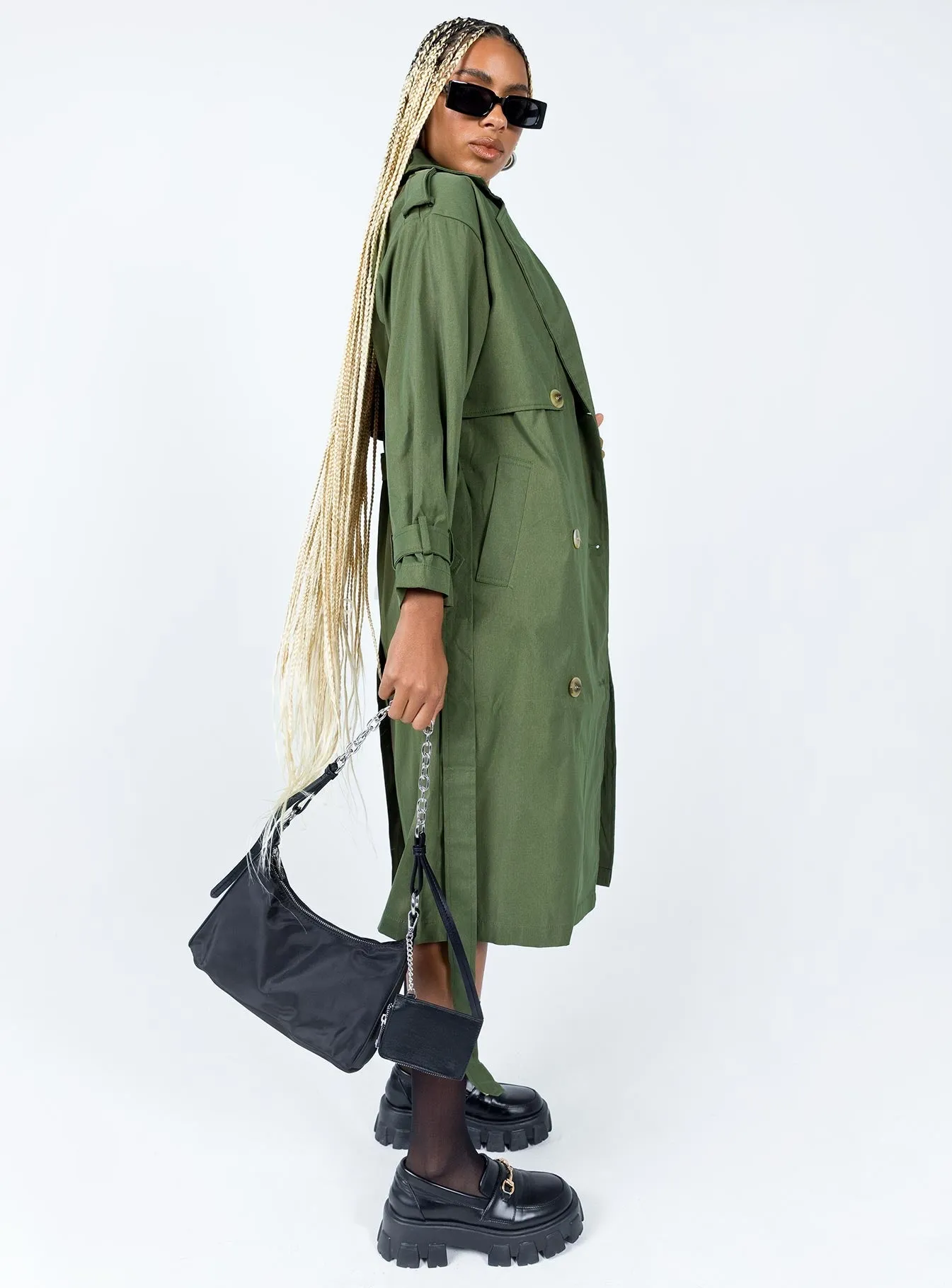 The Seb Trench Coat Green