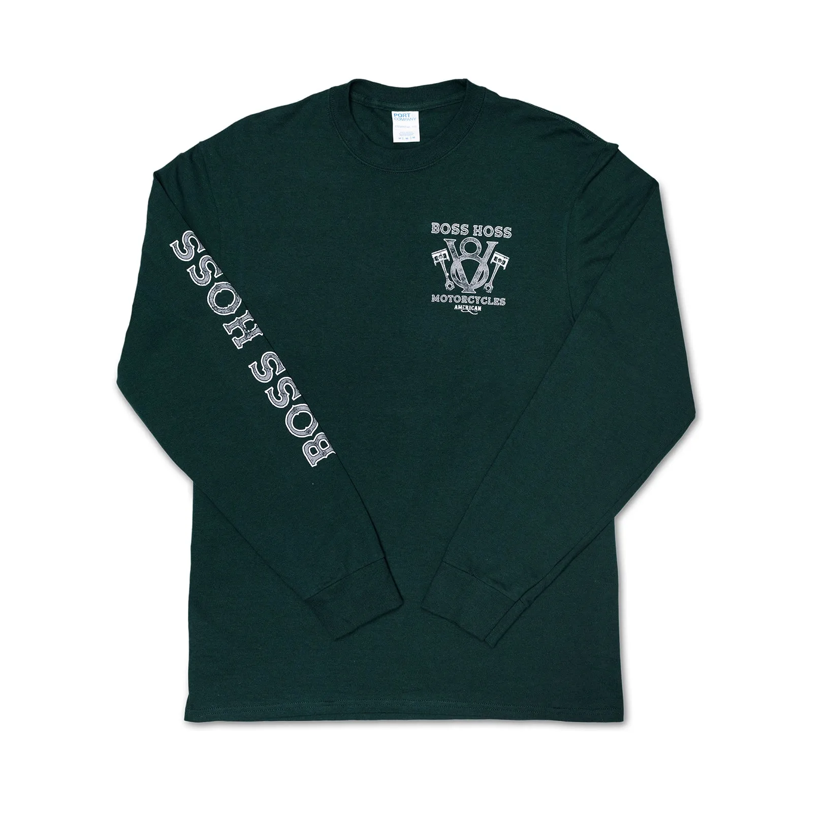 V8 Piston Power Long Sleeve Tee Forest Green