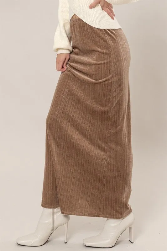 Velour Maxi Skirt